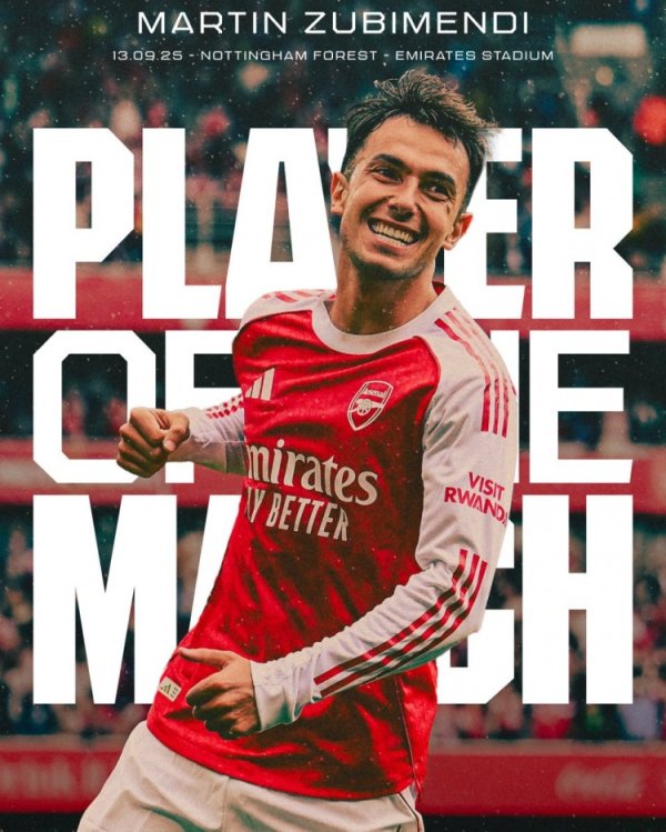 Arsenal official: Suvimenti was elected 3-0 Nottingham Forest fans voted for the best player in the team