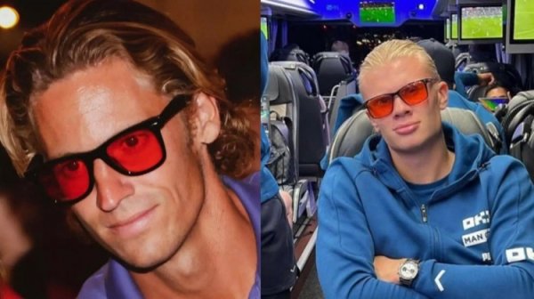 Wearing colored lens glasses caused controversy, Haaland and others followed suit and supported Llorente👓